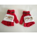 Red  Christmas Knitted Gloves