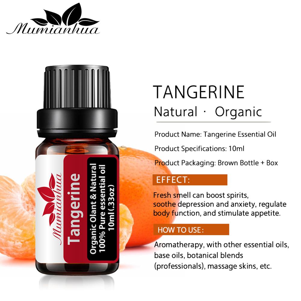 Tangerine Essential Oil Pure Natural 10ML Pure Essential Oils Aromatherapy Diffusers Oil Healthy immune Air Fresh Care