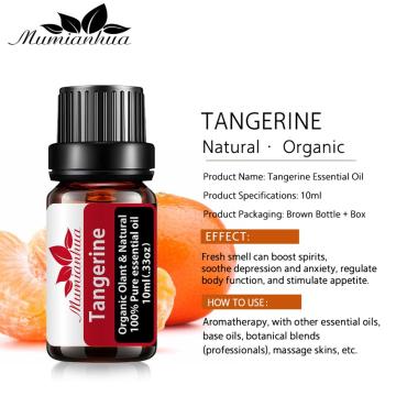 Tangerine Essential Oil Pure Natural 10ML Pure Essential Oils Aromatherapy Diffusers Oil Healthy immune Air Fresh Care