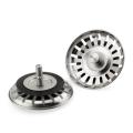 2pcs Stainless Steel Sink Strainer Plug Kitchen Sink Waste Strainer Plug Plug for Kitchen/Bathroom for UK Sinks (79-81-84mm)