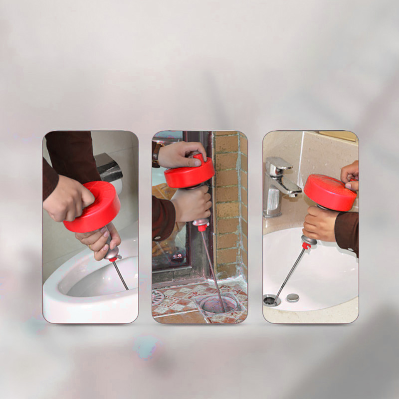 Pipe Dredger Kitchen Bathroom Toilet Sewer Blockage Hand Tool Pipe Dredger 5M Drains Dredge Pipes Sewer Sink Cleaning Clogs