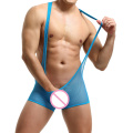 Men's Fishnet Bodysuits See Through Wrestling Singlets Leotard Undershirts Jumpsuit Gay One-Piece Playsuit Boxers Sportwear Sexy