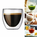 Heat-resistant Glass Cup Double Layer Cups 150-450ml 3 Size Double Wall Cup Coffee Tea Beer Insulated Mug Espresso Cup Wine Beer