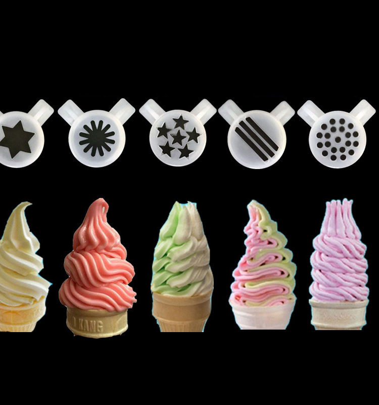 9 In 1 Set Fantastic Modeling Caps Fittings Soft Serve Ice Cream Machine Spare Parts Lids Nozzle Accessories 29mm Inner Diameter