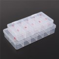 10/11 Fake Nail Art Tips Case Acrylic Plastic Cells False Box Storage Case Natural Translucent Nail Tool
