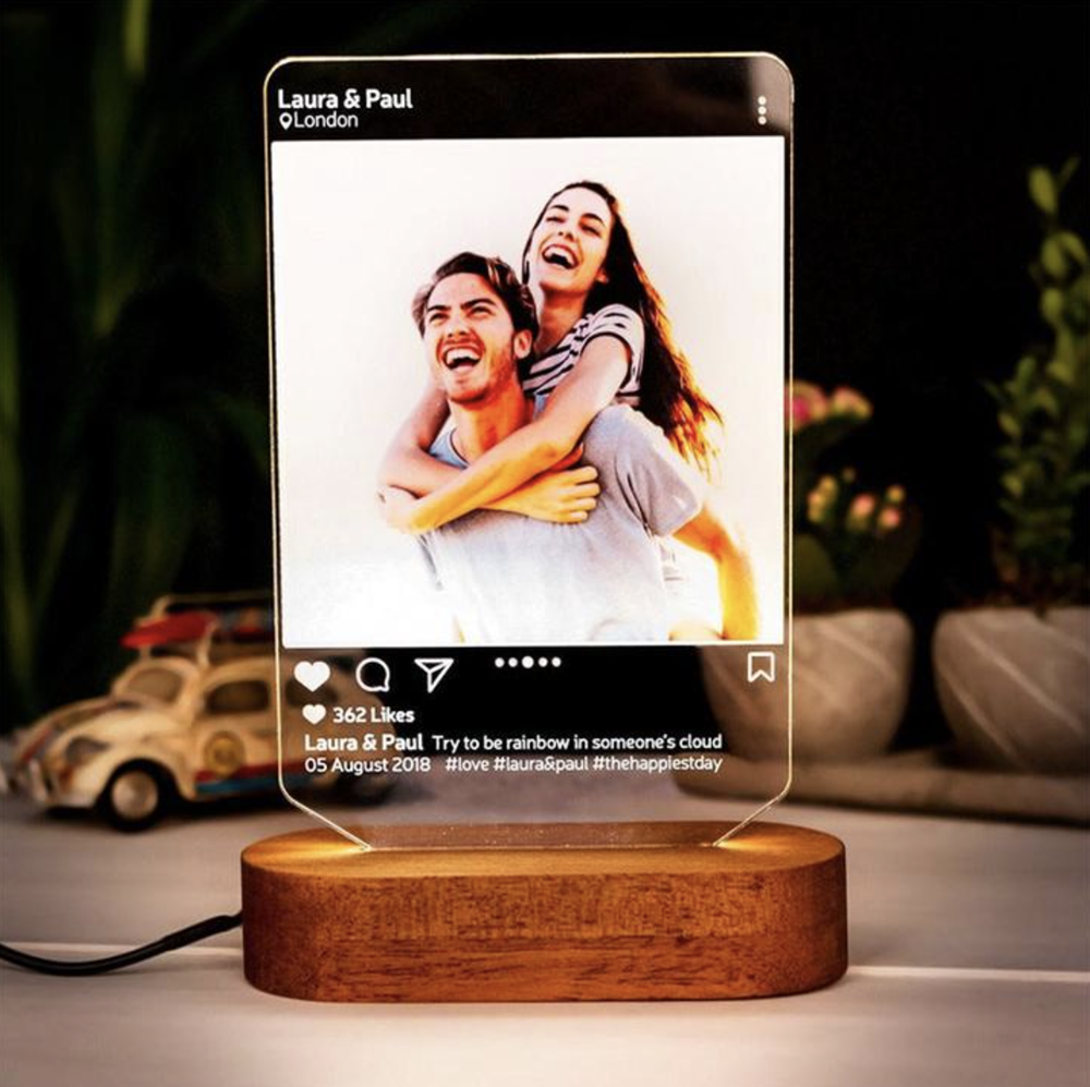 Instagram Style Photo Custom Led Lamp Photo & Text Personality Night Light Valentine Gifts 3 Colors Light Bedroon Decoration