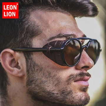 Leonlion 2021 Punk Retro Sunglasses Men Vintage Sun Glasses For Men/Women Luxury Brand Sunglasses Men Punk Lunette Soleil Homme