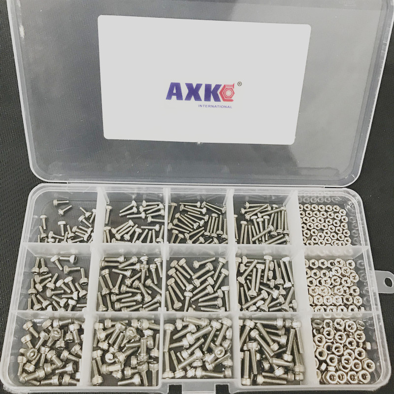 Head Screw Kit Machine 304 Stainless Steel 480pcs/set M2 M2.5 M3 Phillips Stainlness High Quality Service Electrical Din912