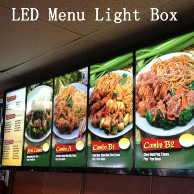 LED Poster Frame Advertising Light Boxes For Restaurant Menu Price Billboard LED luminous Sign Indoor Power Saving Light Boxes