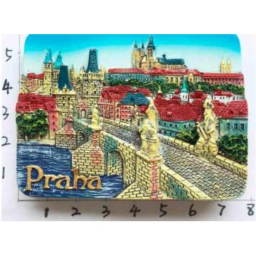 Czech Republic Prague Cultural Landscape Tourism Souvenirs Fridge Magnets Hand-painted Magnetic Refrigerator Stickers Home Decor
