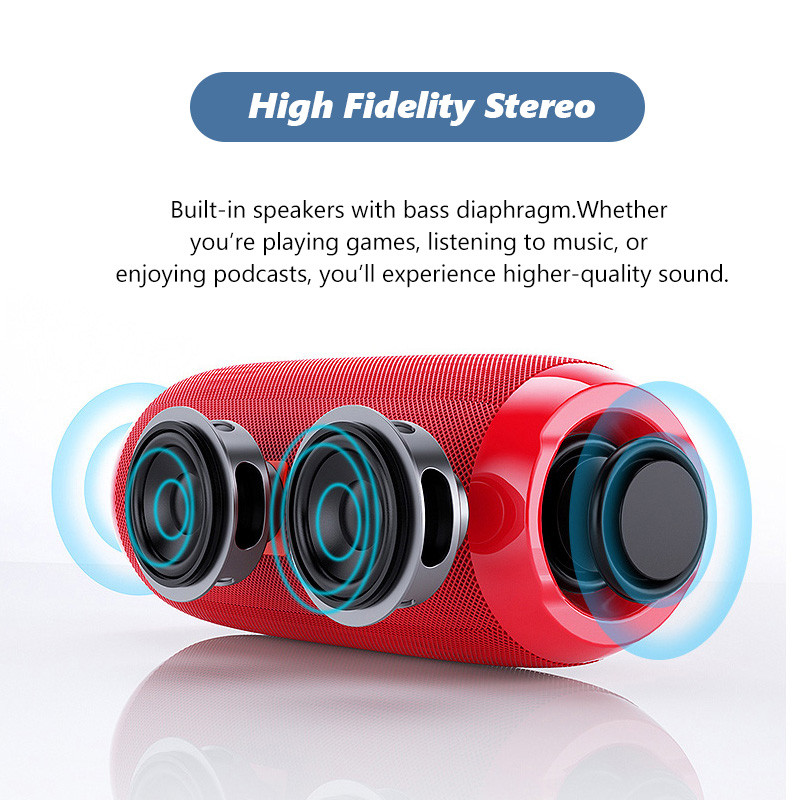 TG117 Portable Bluetooth Speaker Wireless Bass Column Waterproof USB Speakers Support AUX TF Subwoofer Loudspeaker