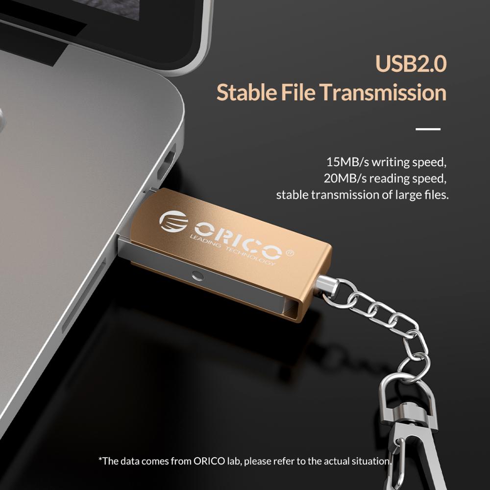 ORICO USB Flash Drive 64GB 32GB 16GB USB 2.0 Metal Flash Memory USB Stick Storage Flash Disk USB 2.0 Flash Drive