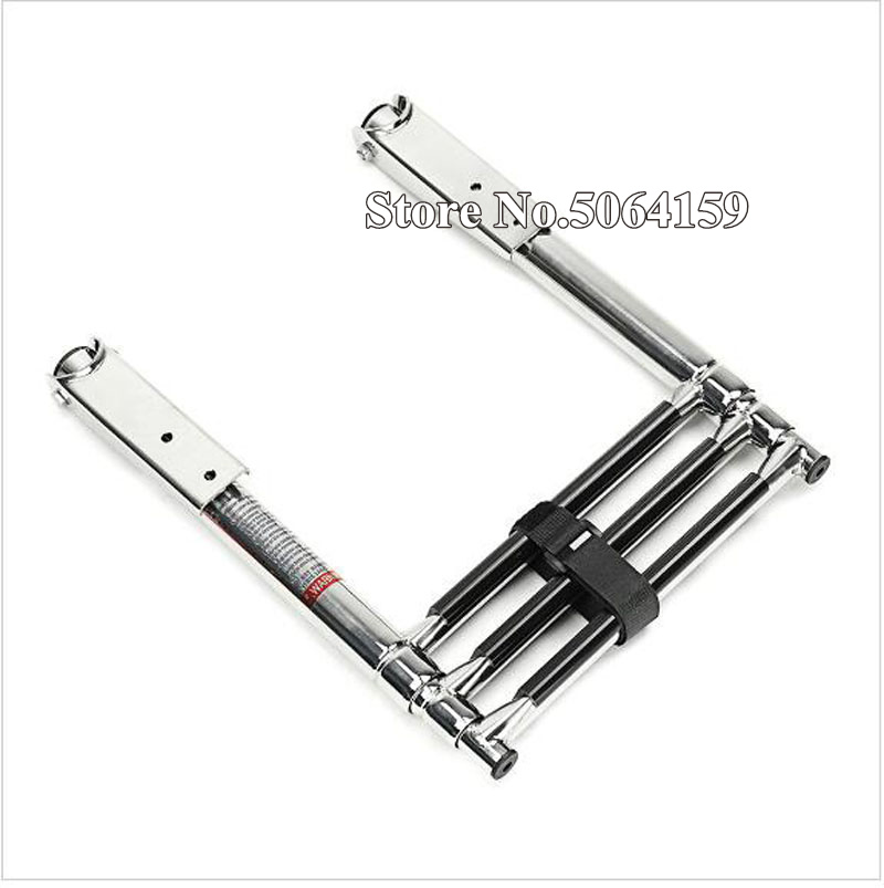 New Arrival 316 stainless steel 3-Step Under Platform Boat Boarding Telescoping Ladder