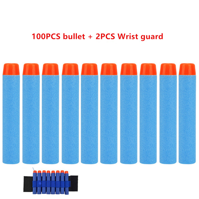 100PCS For Nerf Gun EVA Bullets Soft Hollow Hole Head 7.2cm EVA Darts Toy Gun Bullets for Nerf Series Toys gun for Kids Gifts
