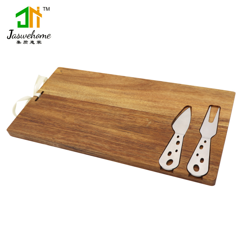 Jaswehome 3pcs Cheese Board Set Cheese Knife And Boards Wooden Cheese tools Slicer Kitchen Utensils
