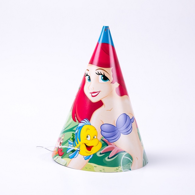 Cartoon Figure Mermaid Ariel Party Decoration Disney Princess Disposable tablewares Set Newborn Baby First Birthday Party Supply