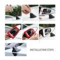 Universal Car Warning LED Signal Antenna Decoration Shark Fin Aerials Waterproof Piano Paint For Renault Sport Opel Astra Clio