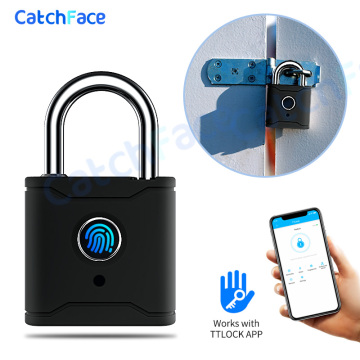 Smart Lock Keyless Fingerprint Lock USB Rechargeable Door Lock Smart Padlock Bluetooth Quick Unlock Phone unlock TTlock App