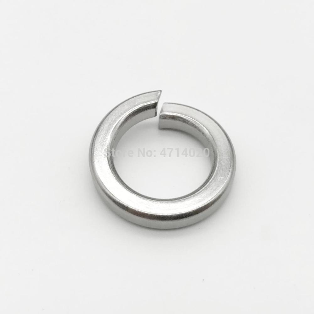 1/50/100pcs GB93 A2 304 Stainless Steel Spring Split Lock Washer Elastic Gasket M1.6 M2 M2.5 M3 M4 M5 M6 M8 M10 M12 M16 M20 M24