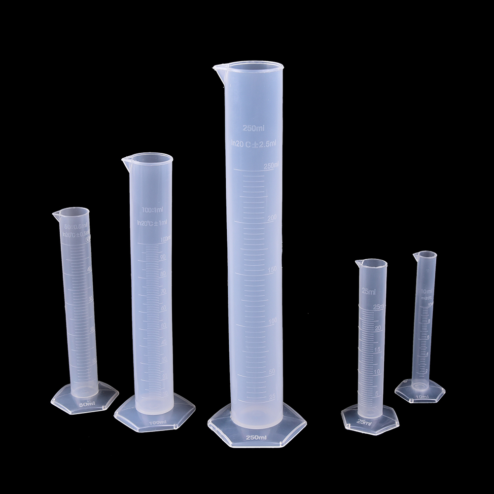 50ml Plastic Chemistry Laboratory Cylinder Tools School Lab Supplies Measuring Cylinder Graduated Tools