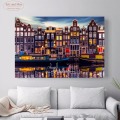 Amsterdam Landscape Photos Posters and Prints Wall art Decorative Picture Canvas Painting For Living Room Home Decor Unframed