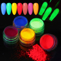 6Box/Set Fluorescen Gradient Nail Glitter Neon Powder Shinny Pigment Dust Power For UV Gel Polish DIY Nail Art Decorations