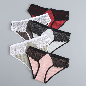 New Women's Cotton Lace Panties Underwear Soft Girls Solid Color Briefs Sexy Sport Fashion Underpants Lingerie Female intimate