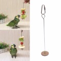 1Pc New Parrots Birds Food Holder Support Small Animal Stainless Steel Fruit Spear Stick Meat Skewer Bird Feeder 2 Types C42