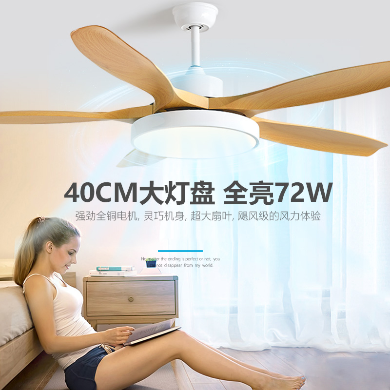 Modern LED Ceiling Fans 5 Blade Ventilador de techo Ceiling Fan Lamps For Living Room Home with Remote Control