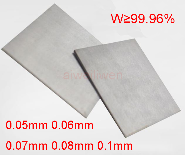 0.05mm 0.06mm 0.07mm 0.08mm 0.1mm tungsten sheet wolfram plate Tungsten foil W-Ni-Fe qtng W≥99.96%
