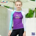 DIVE&SAIL Juvenile Elastic Quick dry Swimsuit Surf Sunscreen UV Protection Teenagers Rash Guard Diving Suit Tight Beach T-Shirt