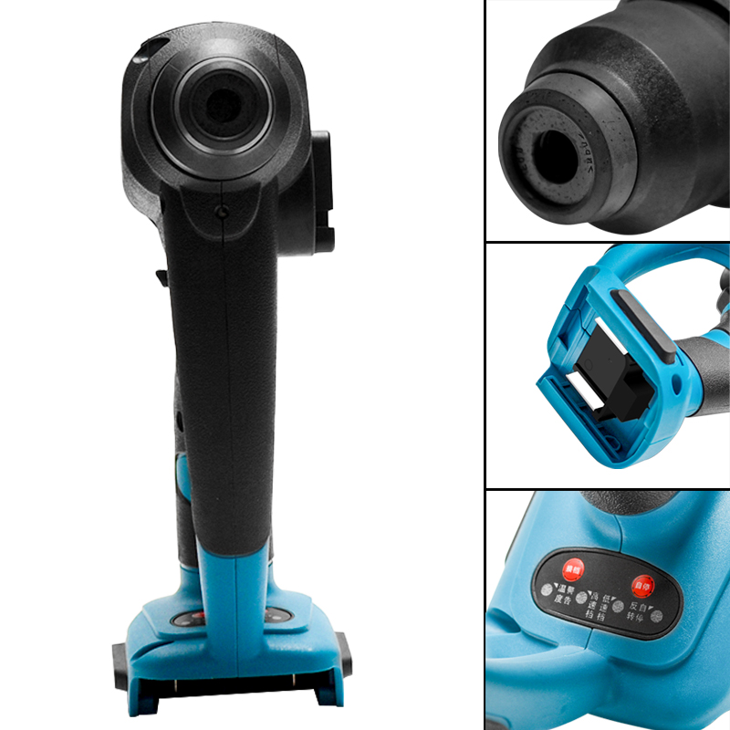 18V Rechargeable Brushless Cordless Rotary Hammer 4 Modes Drill Electric Hammer Impact Drill High Power For 18V Makita Battery