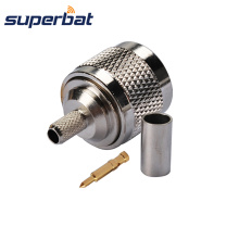 Superbat N Plug Straight Crimp RF Coaxial Connector for Cable RG58 LMR195 RG400 RG142 Wifi Wlan Wireless Communication