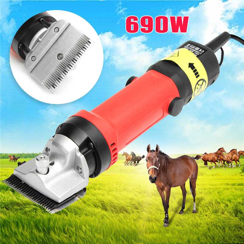 Doersupp 690W Electric Horse Sheep Clipper Sheep Goat Trimmer Shaver Cutter Horse Farm Shearing Machine US/AU Plug 110V/230V