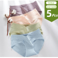 5Pcs/Lot Cotton lace side pregnant women's underwear Low waist maternity panties Pregnant women low waist briefs