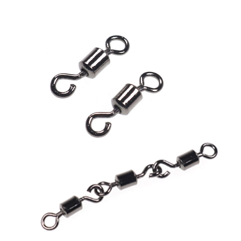 50pcs High Quality Alloy Copper Opening 8 Shape Swivel Single Hook Swivel Pin Solid Connector Rings Fishing Tackle Accessory