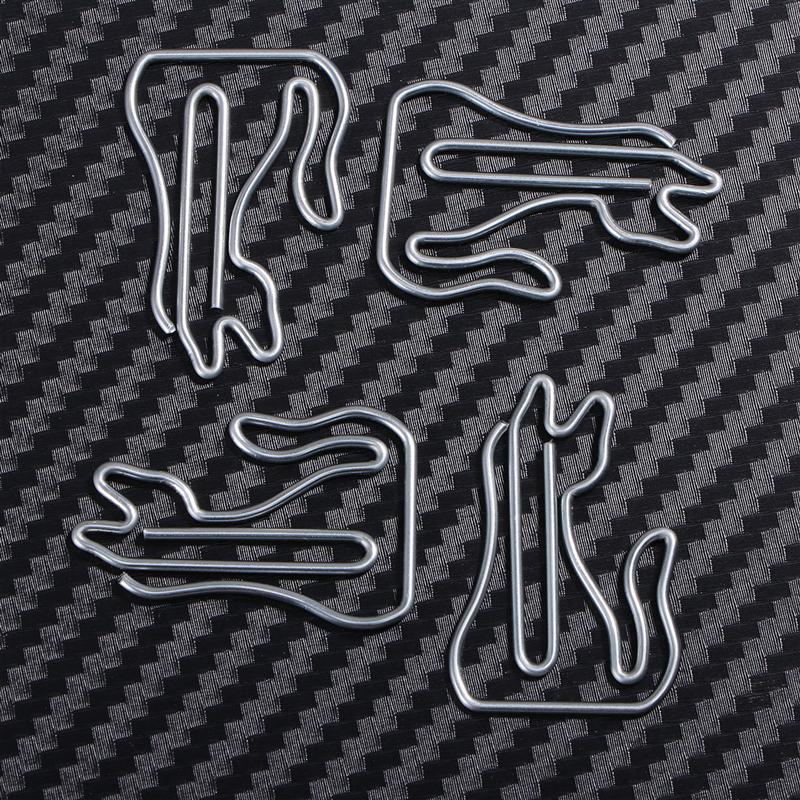 30Pcs Creative File Clamps Adorable Paper Holder Adorable Cute Cat Shaped Paper Clip (Silver)