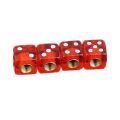 4pcs Dice Shape Car Truck Wheel Tire Air Valve Stem Cover Dust Cap Bicycle Valve