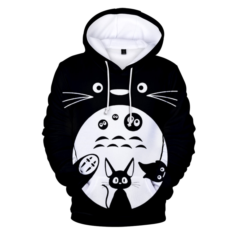2 To 14 Years Kids Hoodie Anime Spirited Away Totoro 3d Printed Hoodies Sweatshirt Boys Girls Cartoon Jacket Children Clothes