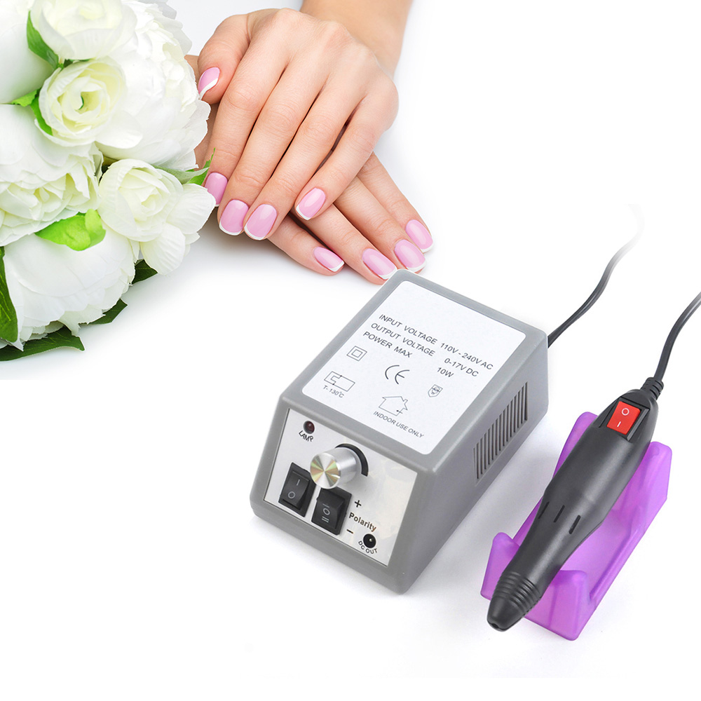 Nail Drill Machine Professional Manicure Drill Pedicure Kit Nail Polisher Acrylic Gel Nail Grinder Tool Bits with Sanding Bands