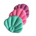 Bath Pillow With Suction Cups Inflatable Terry Cloth Fan-shaped Neck Support Pillow Soft Spa Neck Bathtub Cushion Random Color