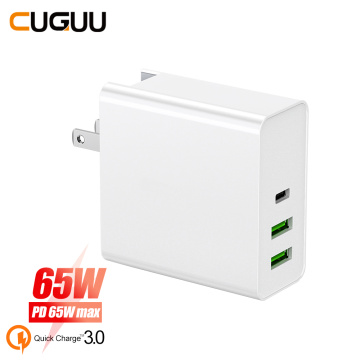 65W PD Fast Charger QC3.0 Quck Charger For Switch Macbook Type C USB Charger For iPhone For Samsung Xiaomi Wall Chargers Adapter