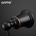 GAPPO Towel Ring black Towel Holders Brass towel ring holder bath hanger Bathroom Accessories wall mount Bath Hardware