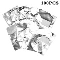 Hot 100Pcs/lot Aluminium Foil Nail Art Soak Off Acrylic Gel Polish Nail Removal Wraps Remover Makeup Tool Easy Cleaner Gel Nail