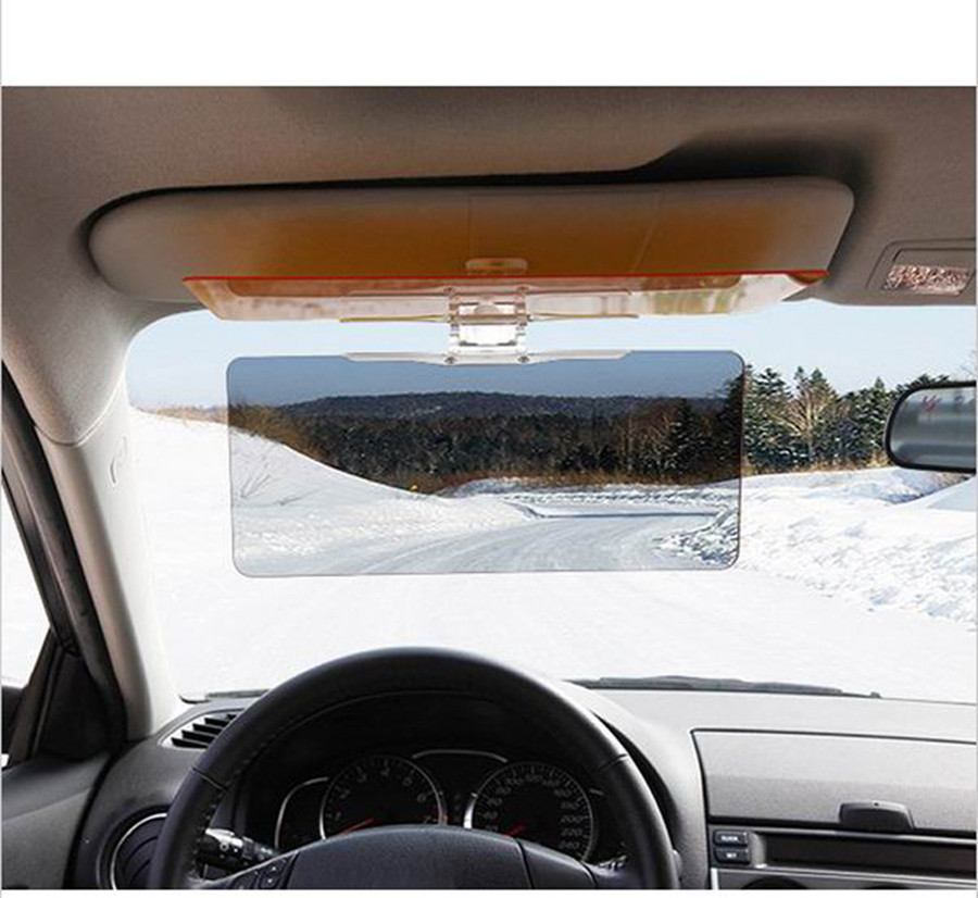 Car Anti Glare Goggles Mirror Car Sun Visor Sunscreen Shade Car Sunshade with Night Vision Goggles+Sunglasses