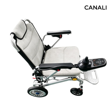 Silver Gray Folding Electric Wheelchair