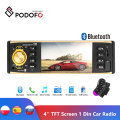 Podofo Universal 4'' TFT Screen 1 Din Car Radio Autoradio Video Stereo MP3 Car Audio Player With Rearview Camera Remote Control