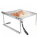 Mini BBQ Grill Bracket Barbecue Accessories Foldable Stainless Steel BBQ Grill Rack Portable Camping BBQ Grills Kitchen Tools