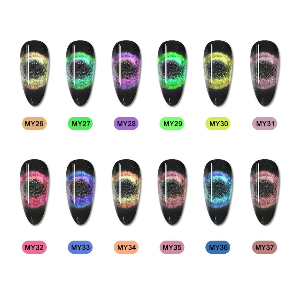 L.K.E.Magnet Nail Gel Polish 9D Cat Eye UV Gel Nail Polish Chameleon Magnetic Gel Varnishes Soak Off Enamel