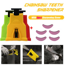 Teeth Sharpener Saw Chain Sharpener Bar-Mounted Fast Grinding Electric Power Chain Sharpener Woodworking Parts with 5 Millstone